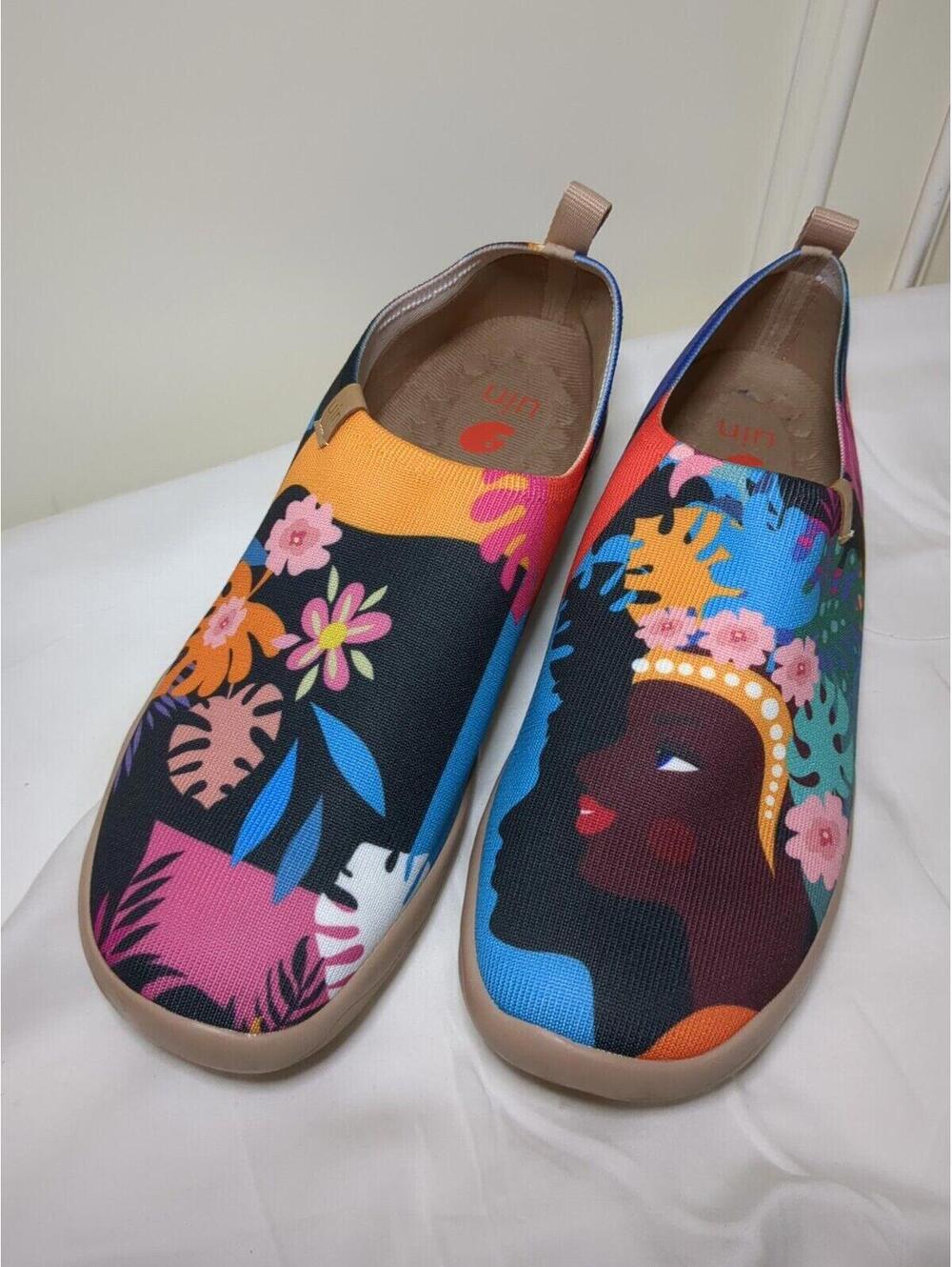 UIN Women’s Lady Flower Toledo 1 Blossom  Floral Casual Slip On Shoes Size 10.5